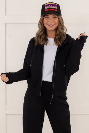 Airessentials Full Zip Hoodie - Black | SPANX