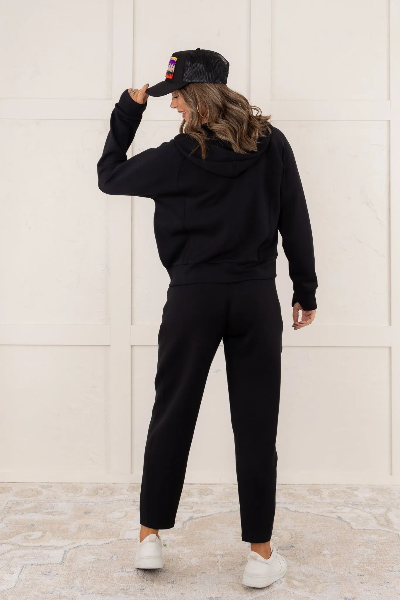 Airessentials Full Zip Hoodie - Black | SPANX