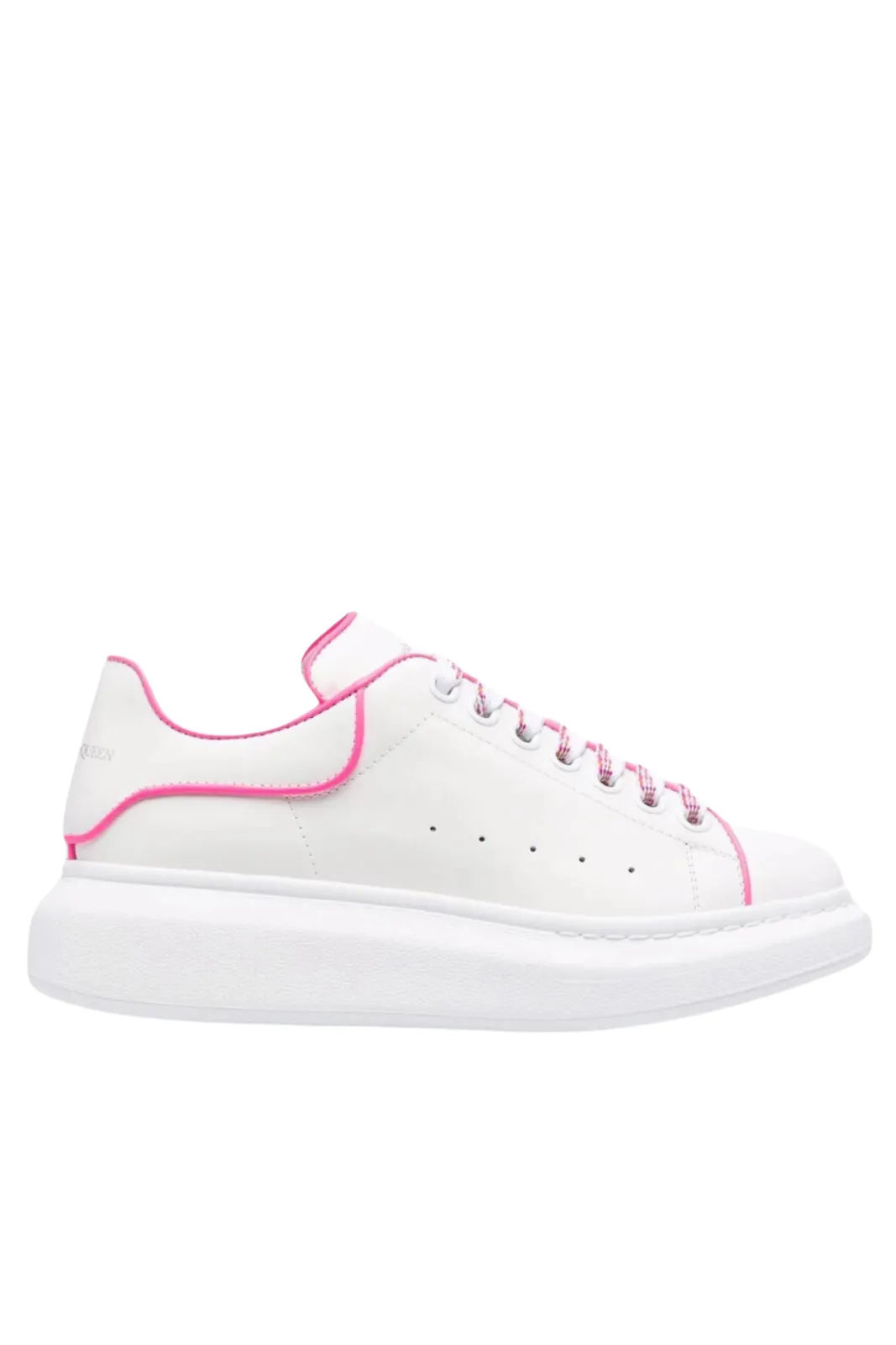 Alexander McQueen Oversized low-top leather sneakers Neon Pink