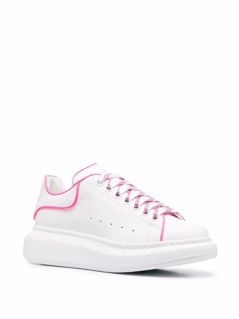 Alexander McQueen Oversized low-top leather sneakers Neon Pink