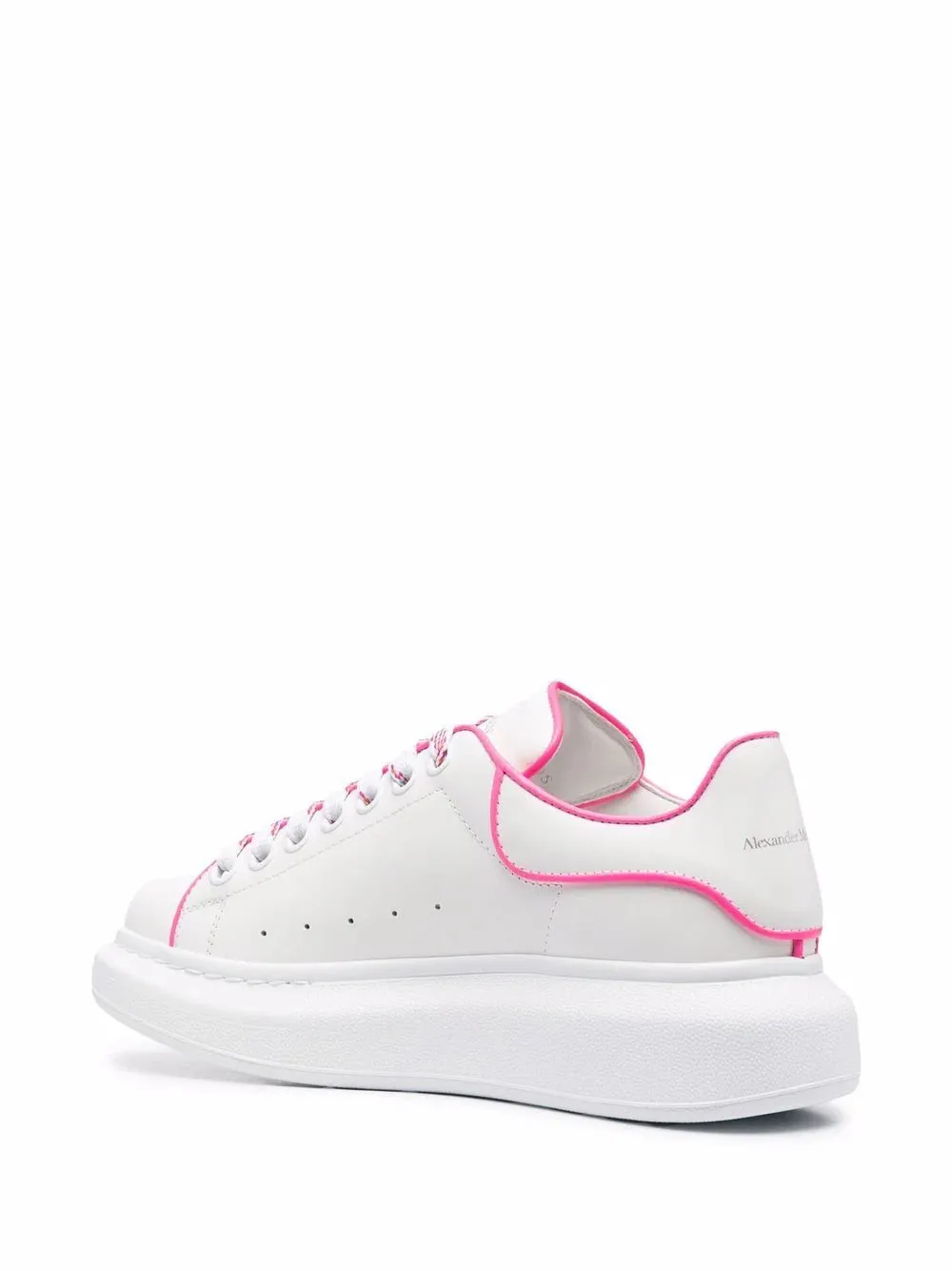 Alexander McQueen Oversized low-top leather sneakers Neon Pink