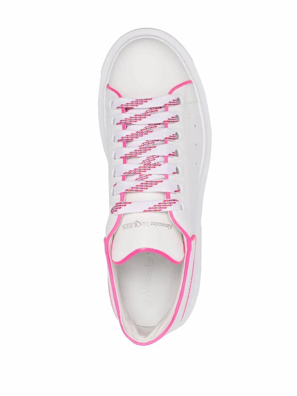 Alexander McQueen Oversized low-top leather sneakers Neon Pink