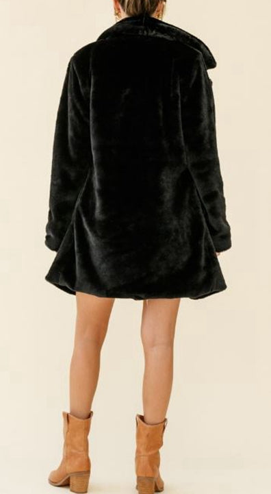 ALIJAH FAUX COAT BLACK