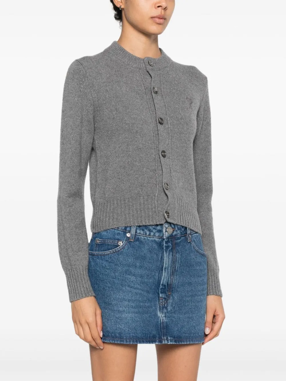 Ami Paris Sweaters Grey