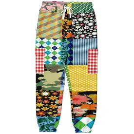 Army Brat Patchwork Print Unisex Cargo Sweats