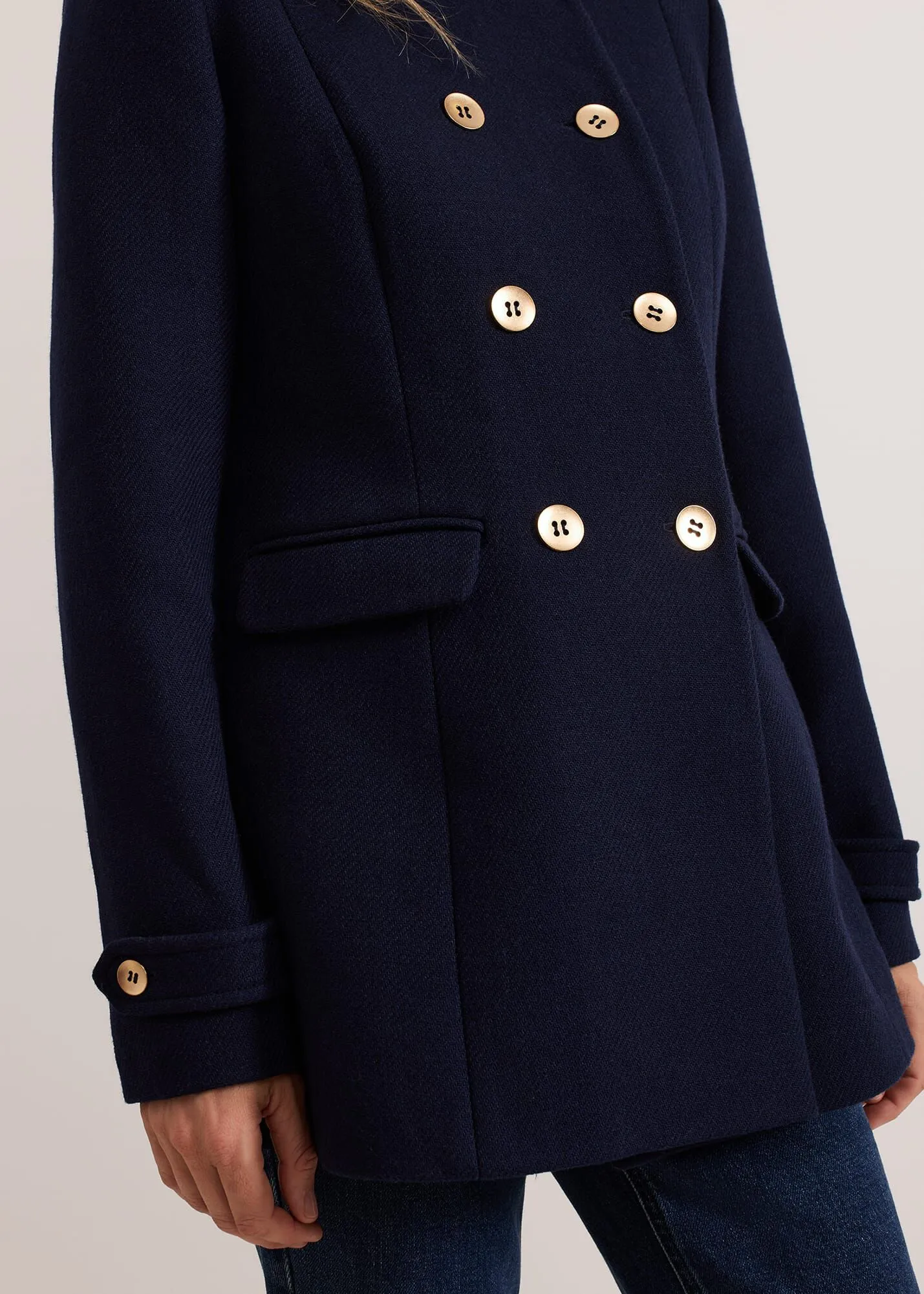 Aurelie Wool Peacoat