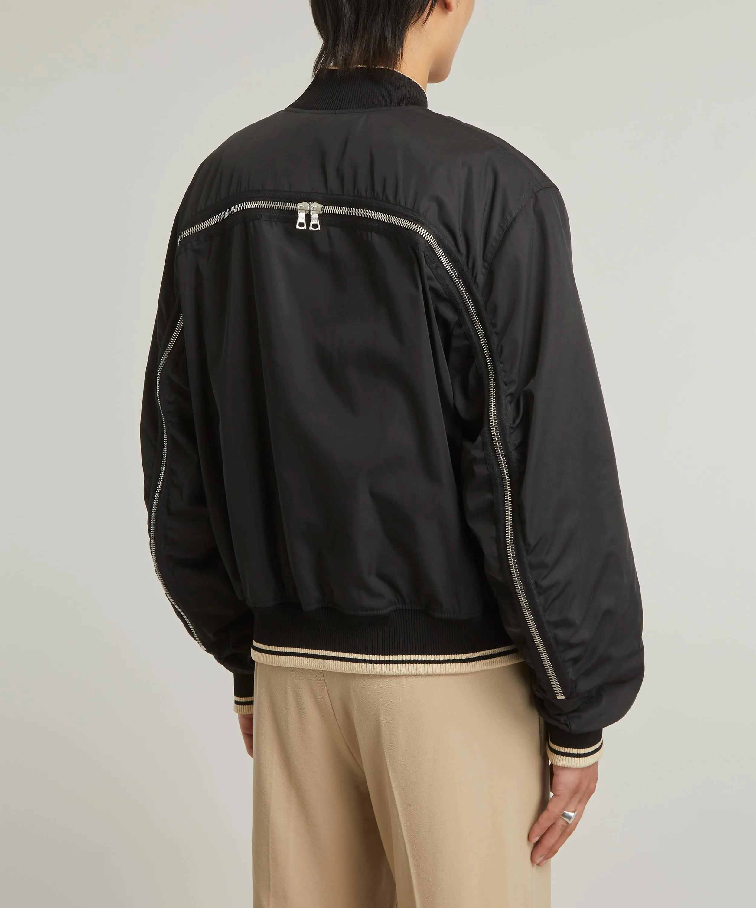 Back Zip Bomber Jacket