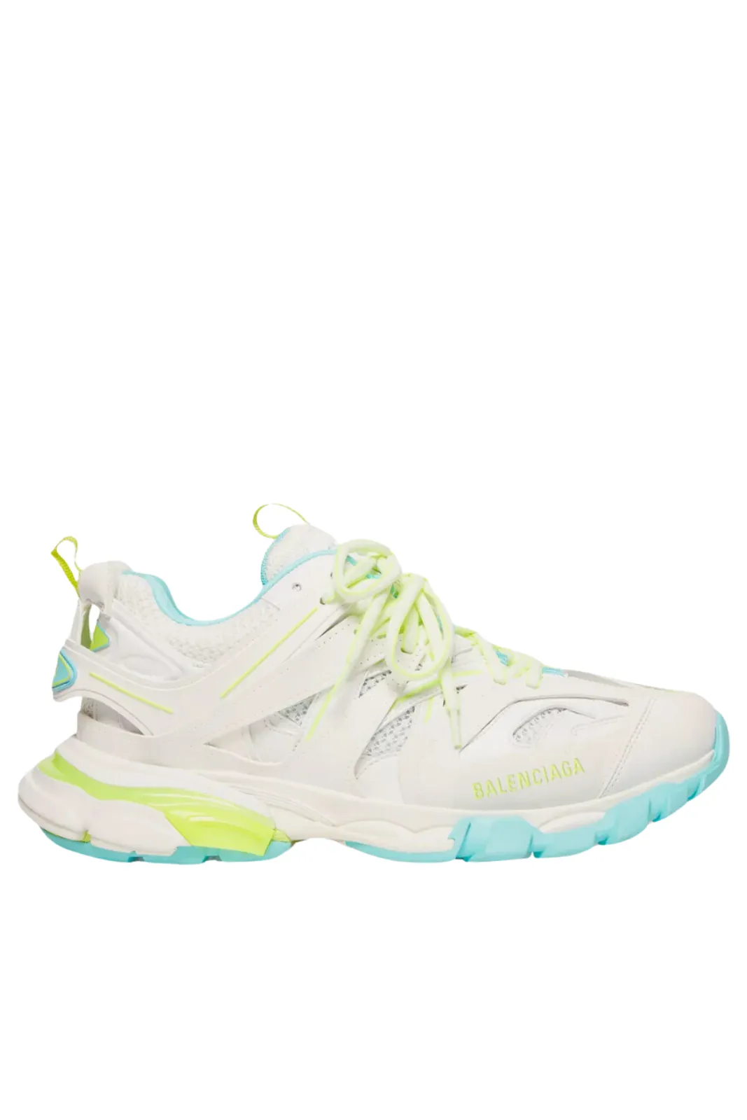 Balenciaga Track Nylon White / Neon Yellow / Light Blue  Sneakers