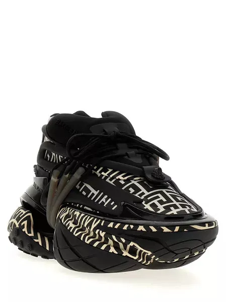 Balmain Unicorn low-top sneakers in Black