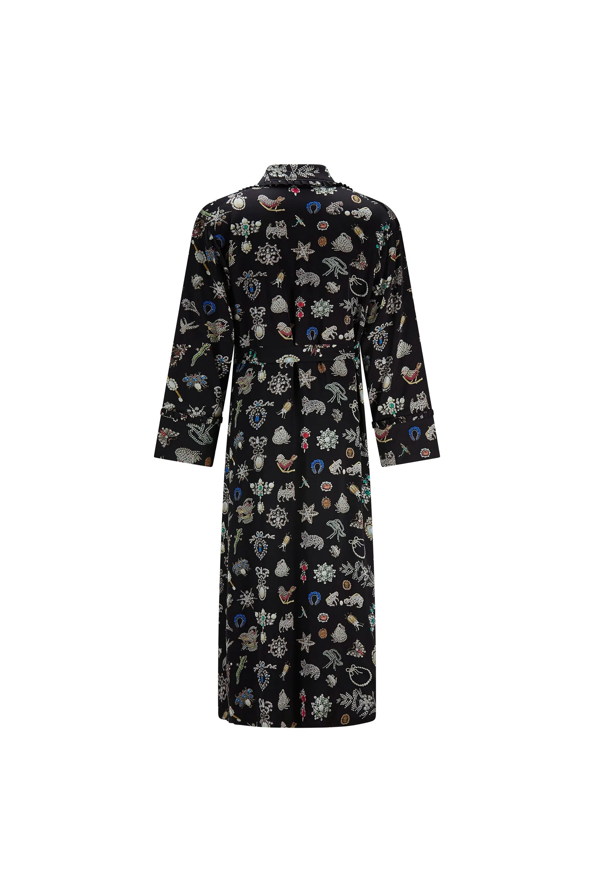 'BLACK DIAMOND PINS' ROBE COAT