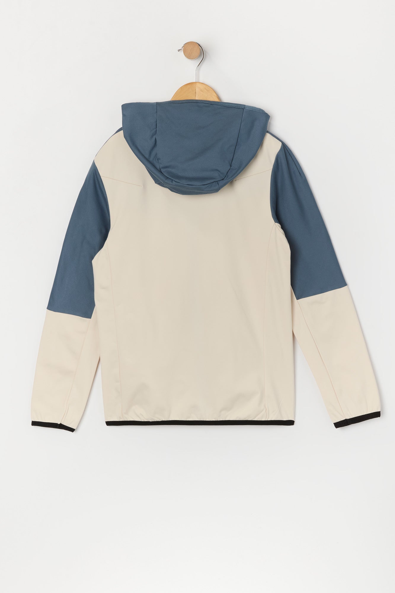 Blouson Active à capuchon avec blocs de couleurs et fermeture à glissière