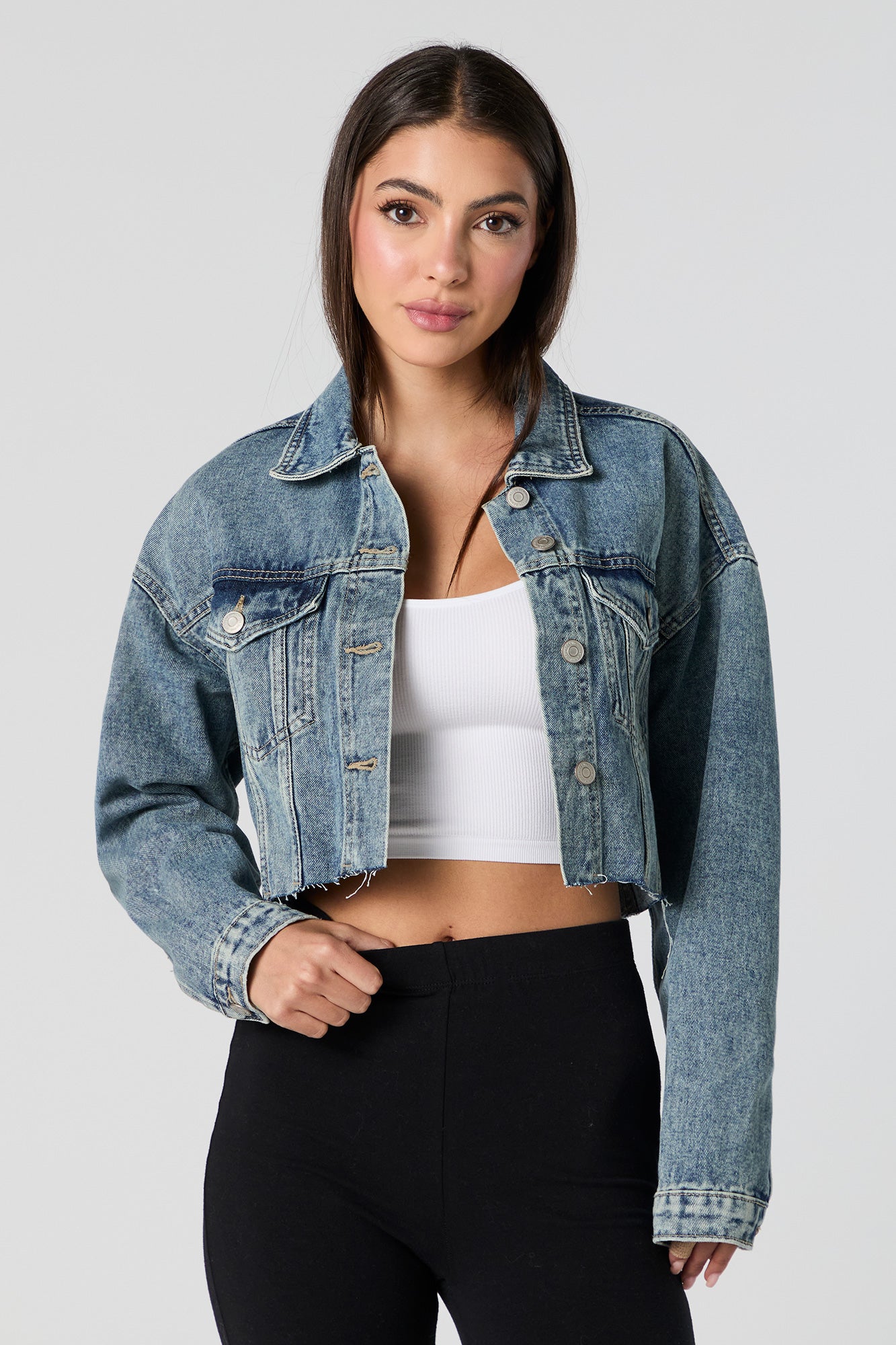 Blouson court en denim