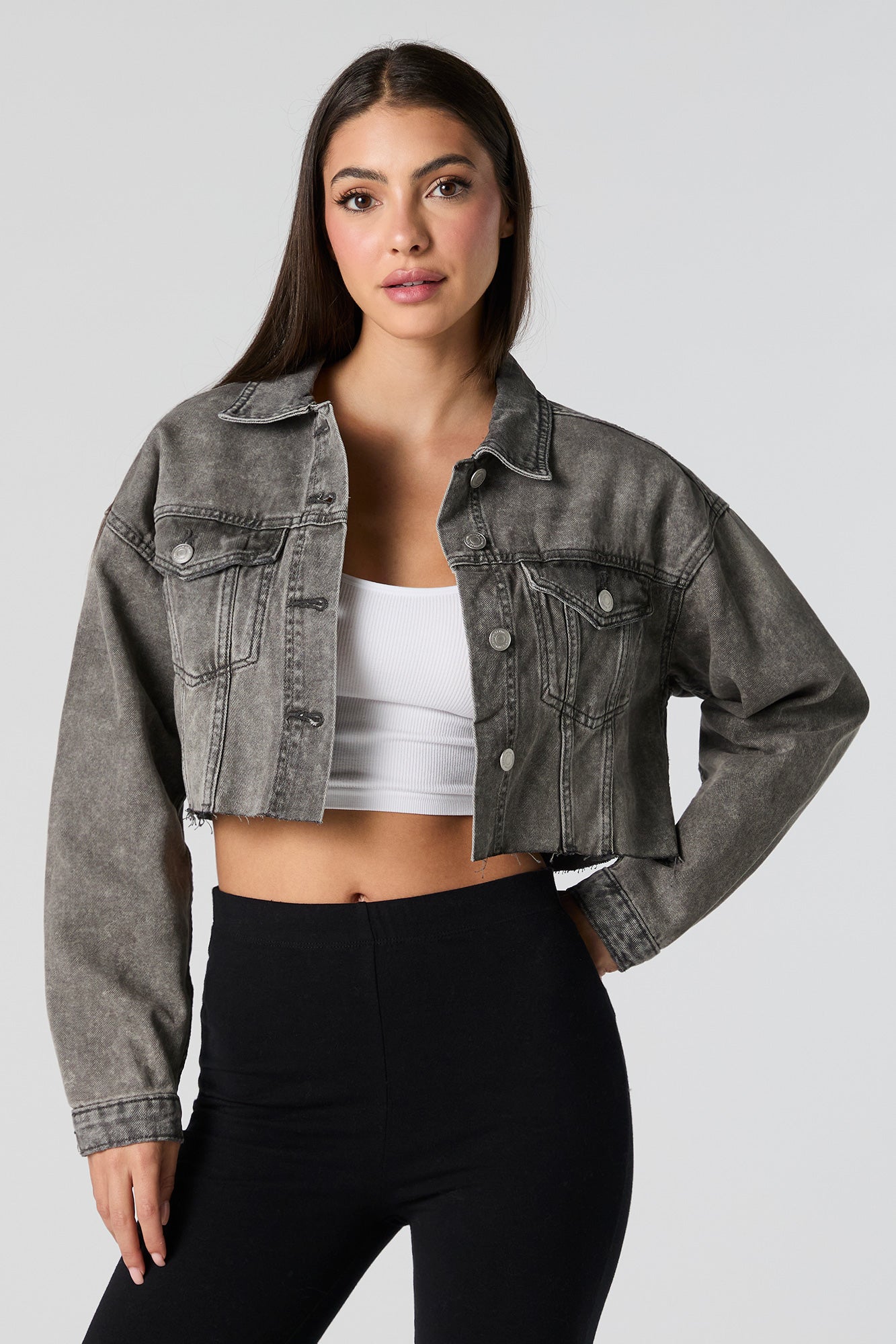 Blouson court en denim