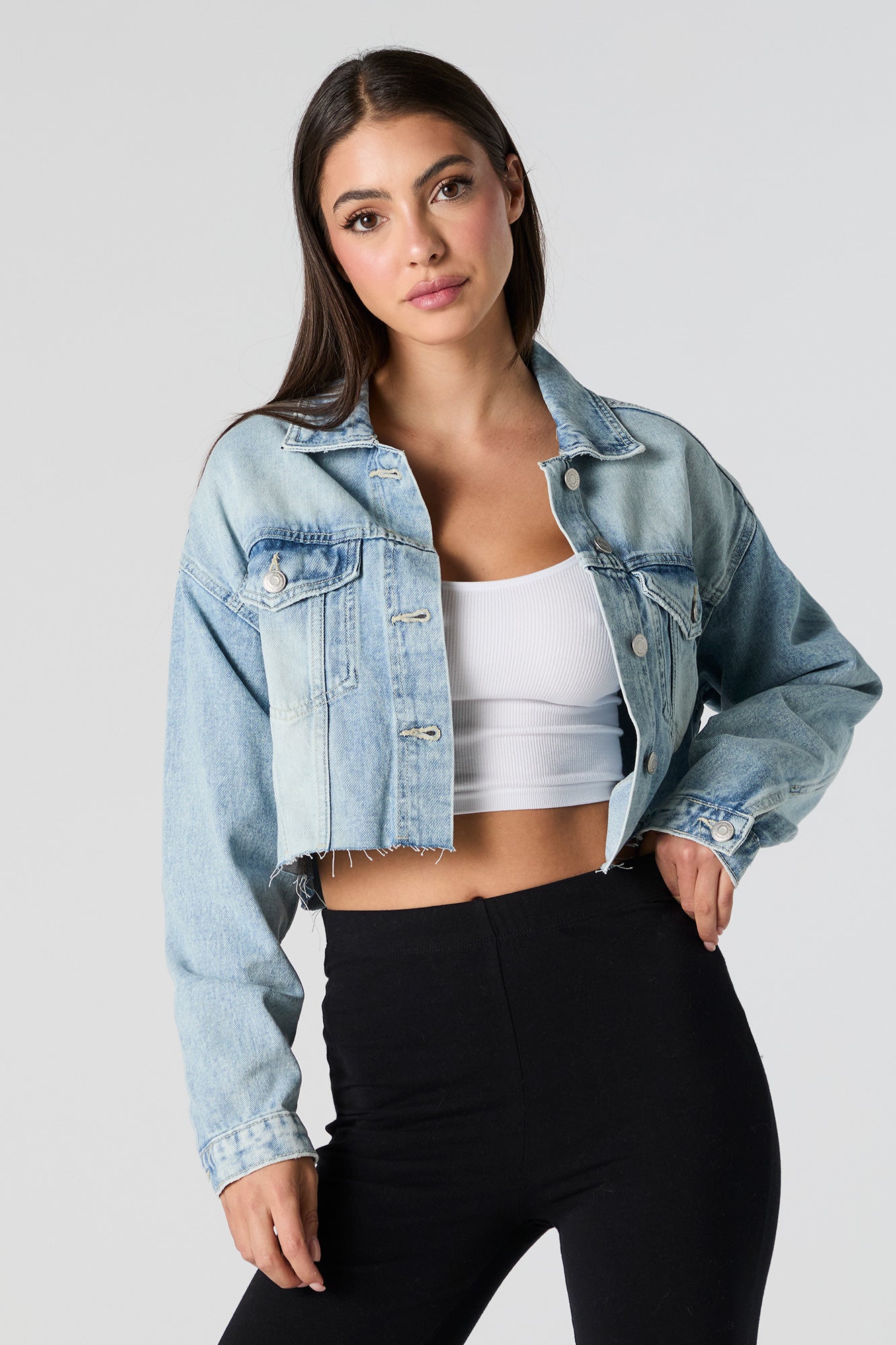 Blouson court en denim