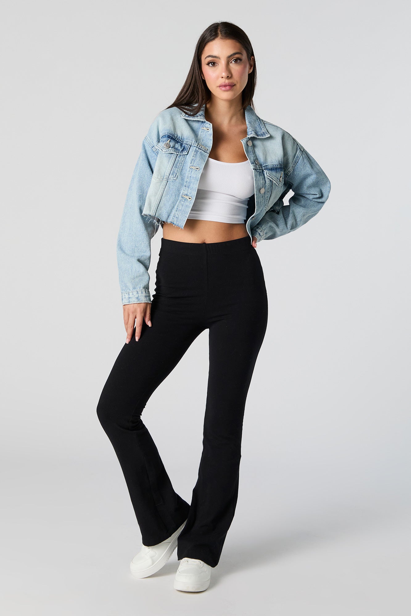 Blouson court en denim