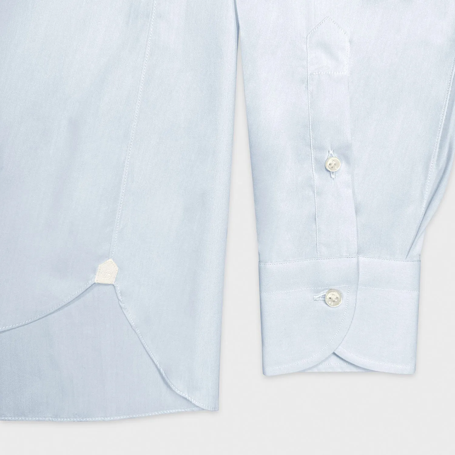 Borriello Light Blue Shirt Popeline Cotton