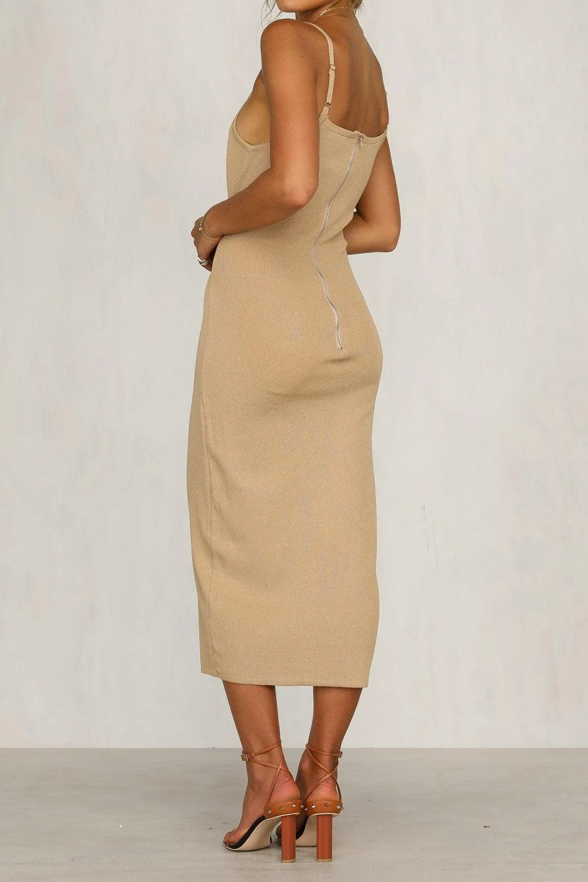 Bradbury Midi Dress - Beige