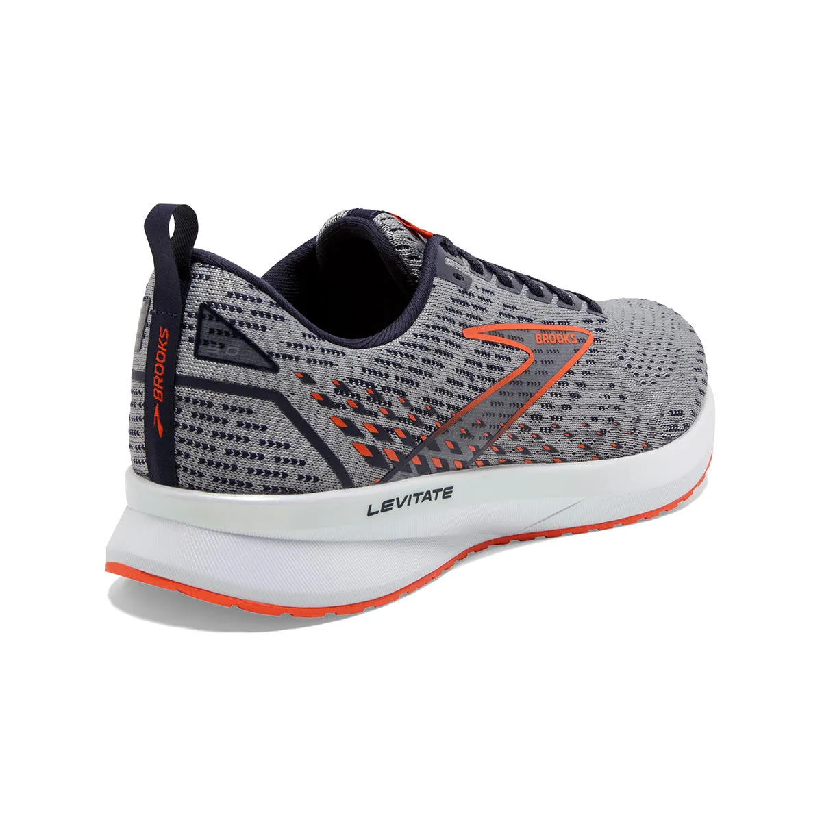 Brooks Levitate 5 Mens | Grey/peacoat/flame