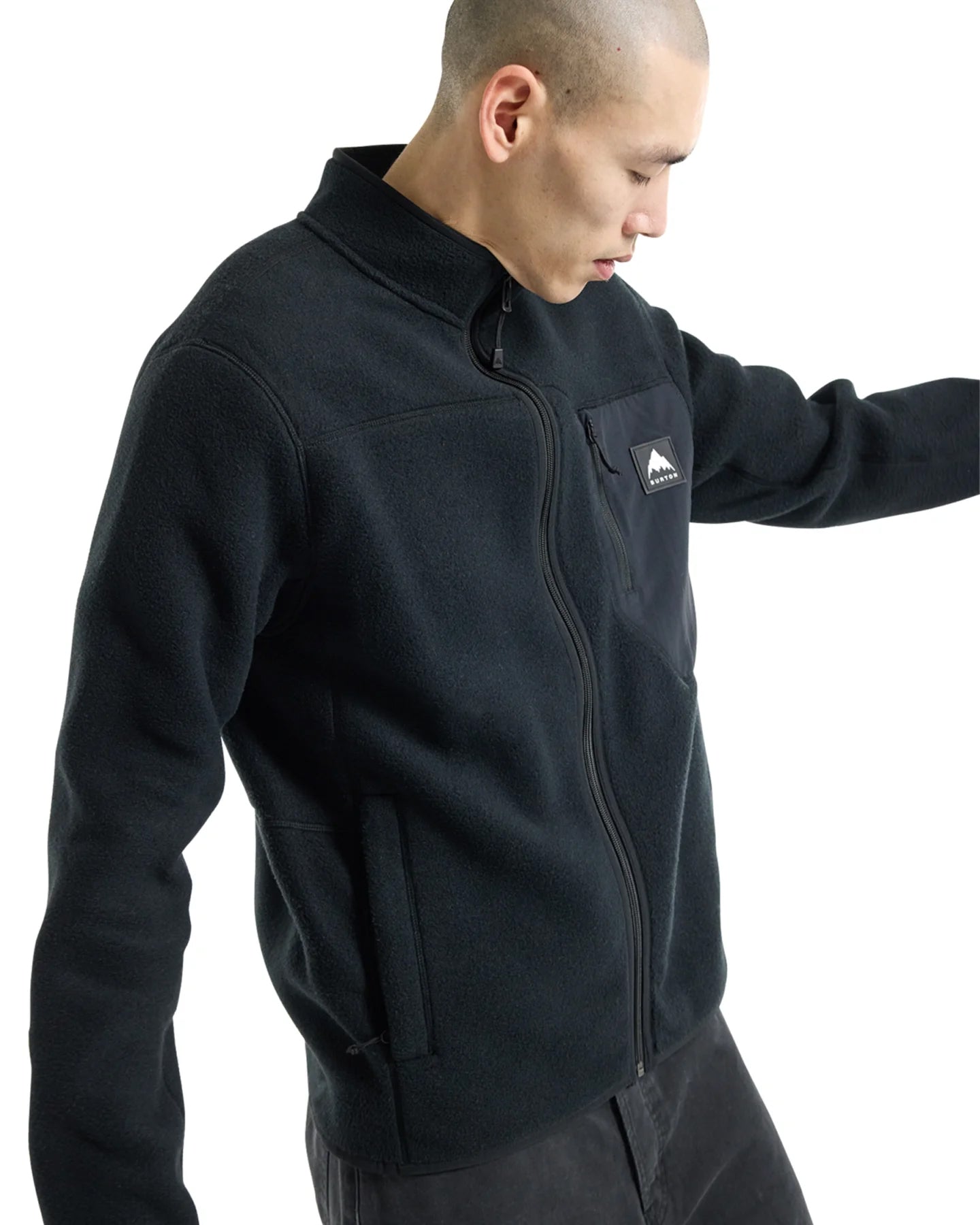 Burton Men's Cinder Full-Zip Fleece - True Black