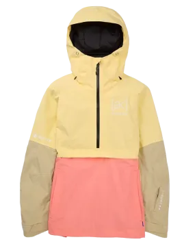 Burton Women's [ak] Kimmy Gore-Tex 2L Anorak Snow Jacket - Buttermilk/Reef Pink/Mushroom