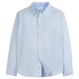 Button Down Shirt - Light Blue Thin Stripe