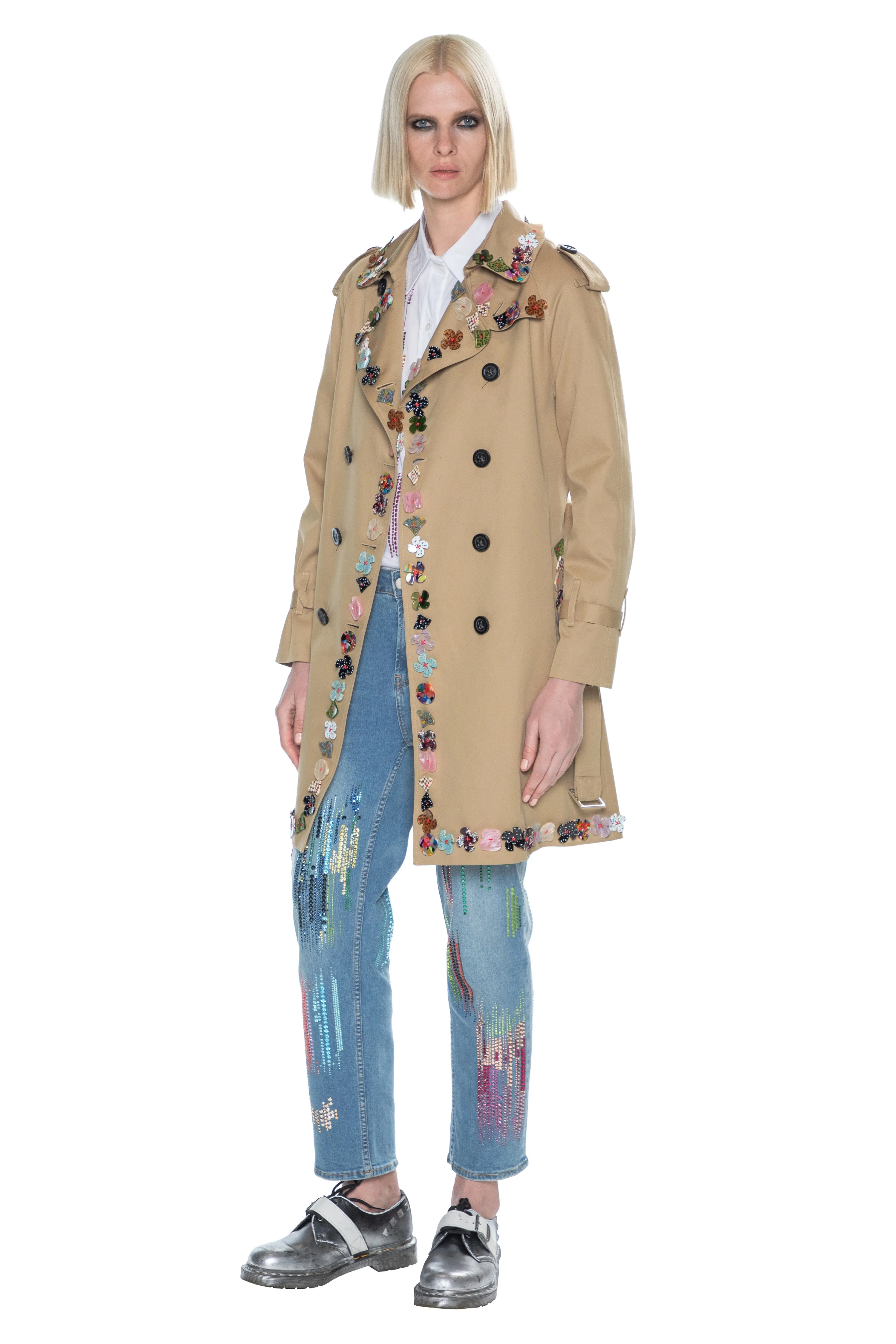 'BUTTON TOWN' TRENCH COAT