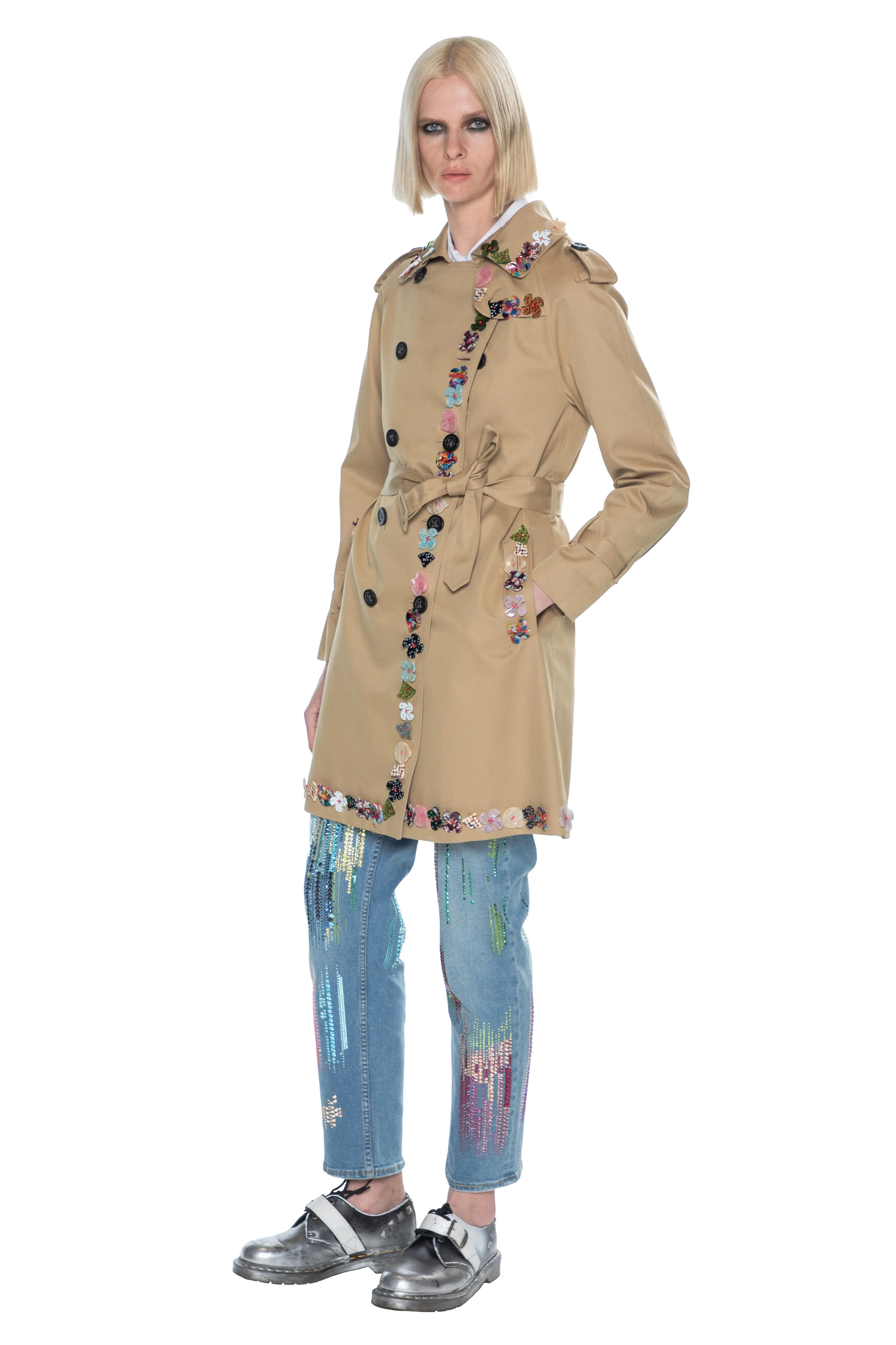 'BUTTON TOWN' TRENCH COAT