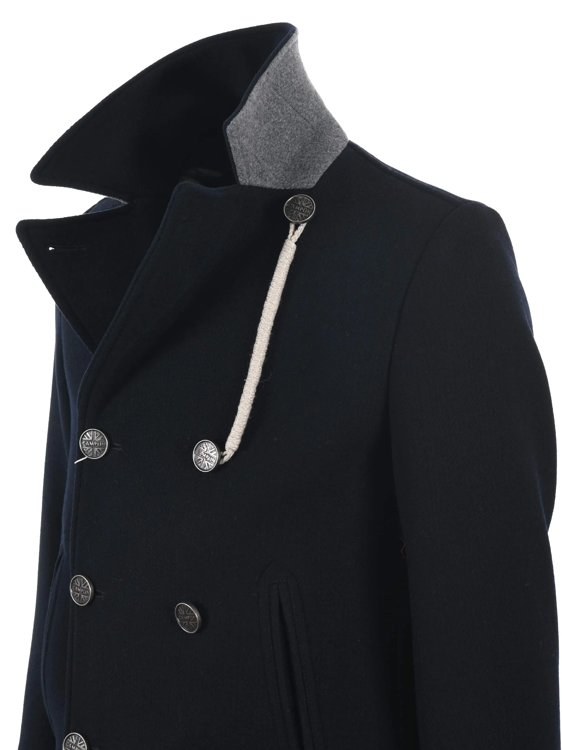 CAMPLIN Camplin Peacoat in wool blend