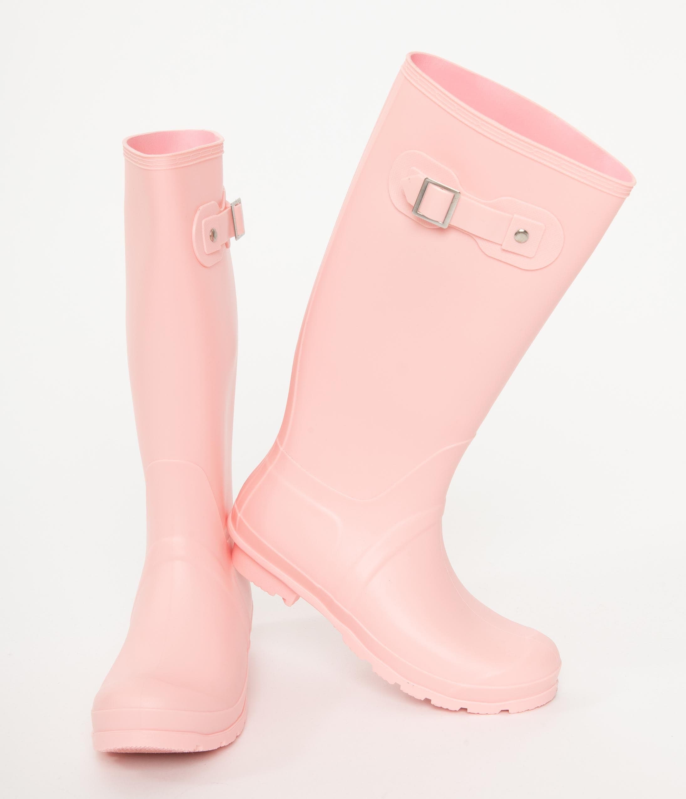 Candy Floss Pink Rubber Rain Boots