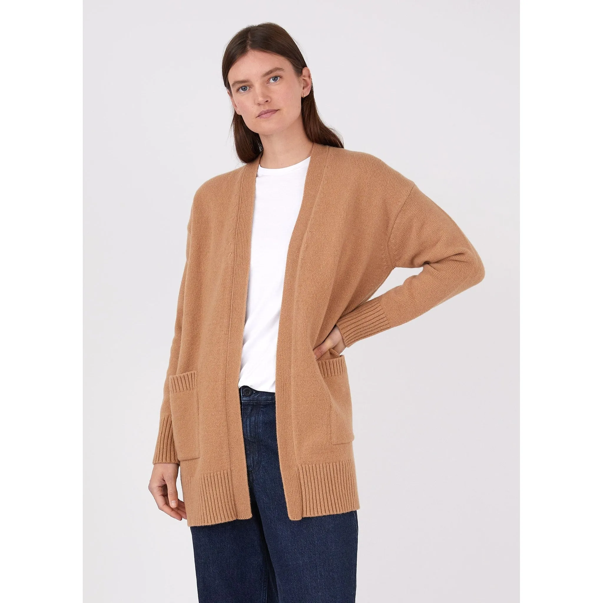 Cardigan Coat | Women | Camel