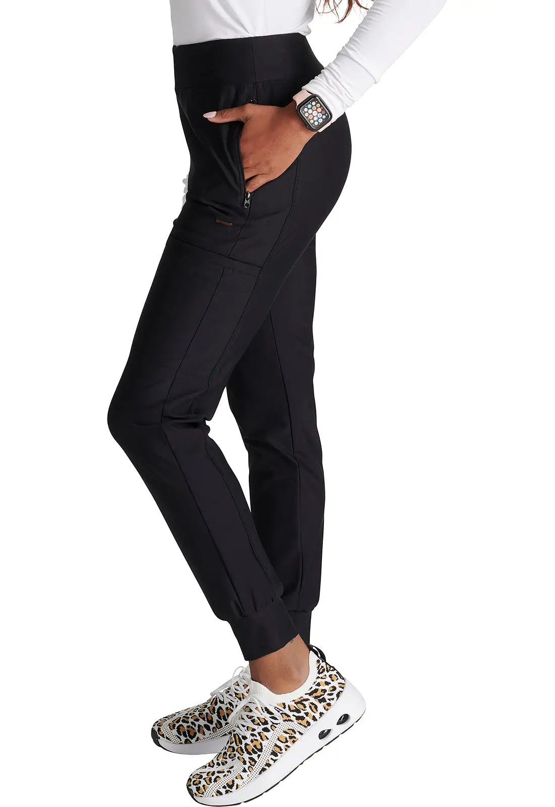 Cherokee Form CK092 Women's Mid-Rise Jogger Scrub Pant - TALL