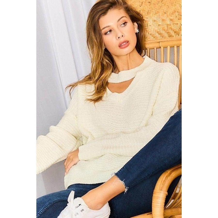 Chocker Neck Oversize Sweater