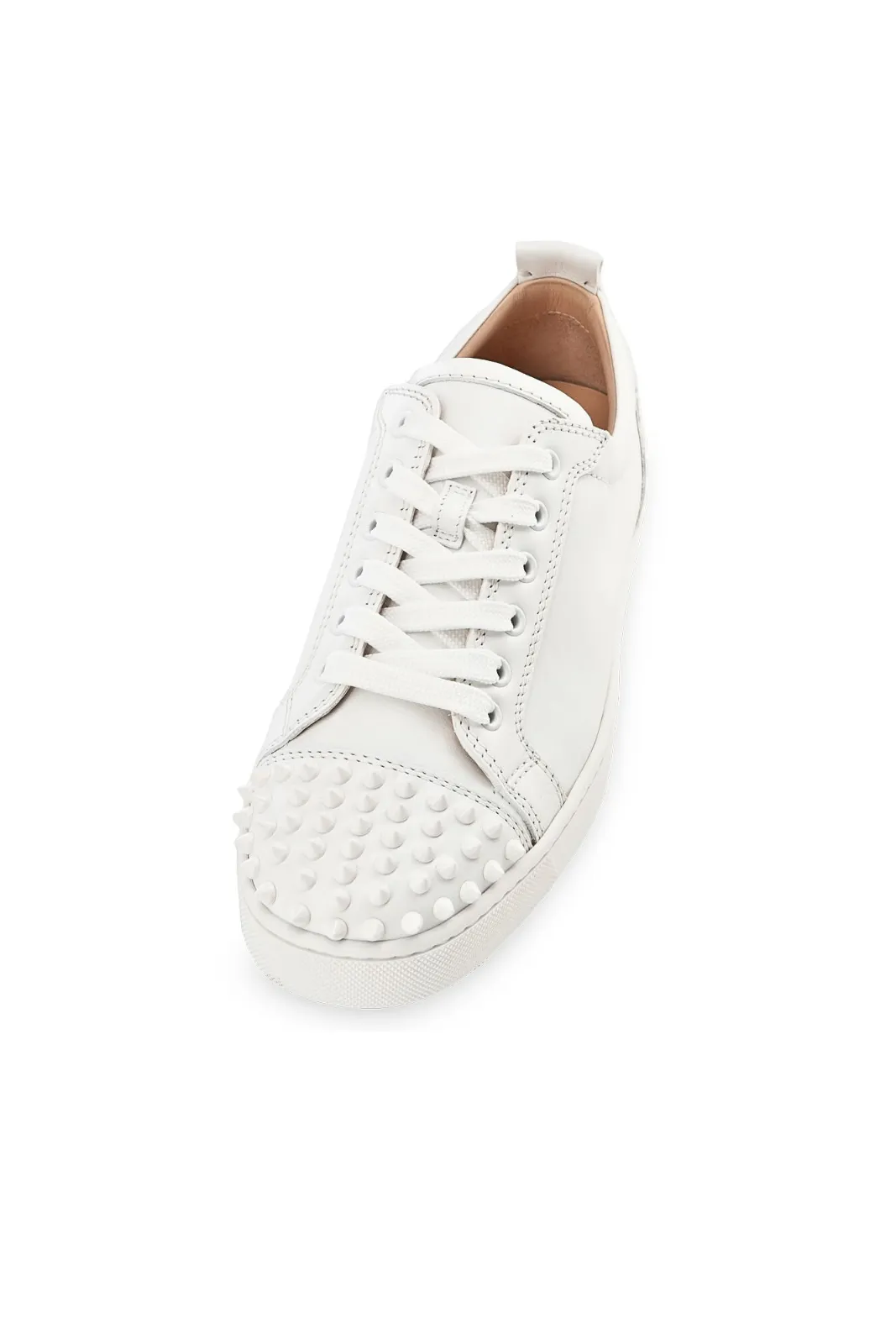 Christian Louboutin Louis Junior Spikes White Sneakers