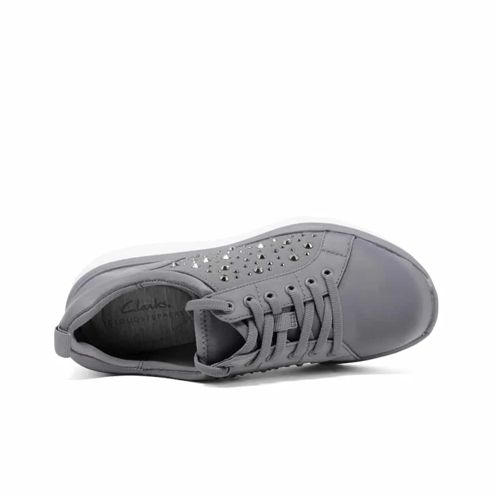 CLARKS Ezera Ave Grey Interest Sneaker