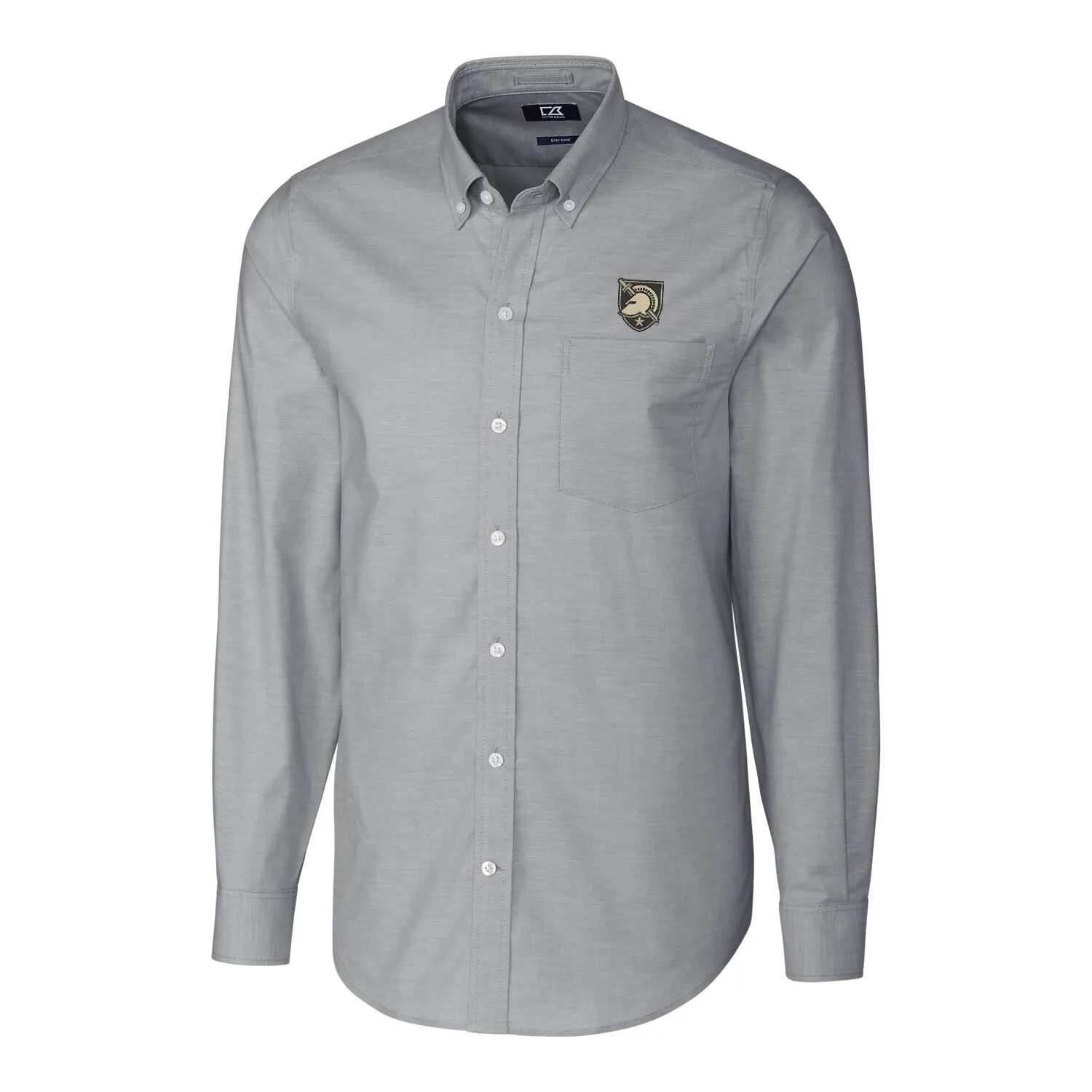 Cutter & Buck Army Black Knights Charcoal Stretch Oxford Big & Tall Long Sleeve Button-Down Shirt