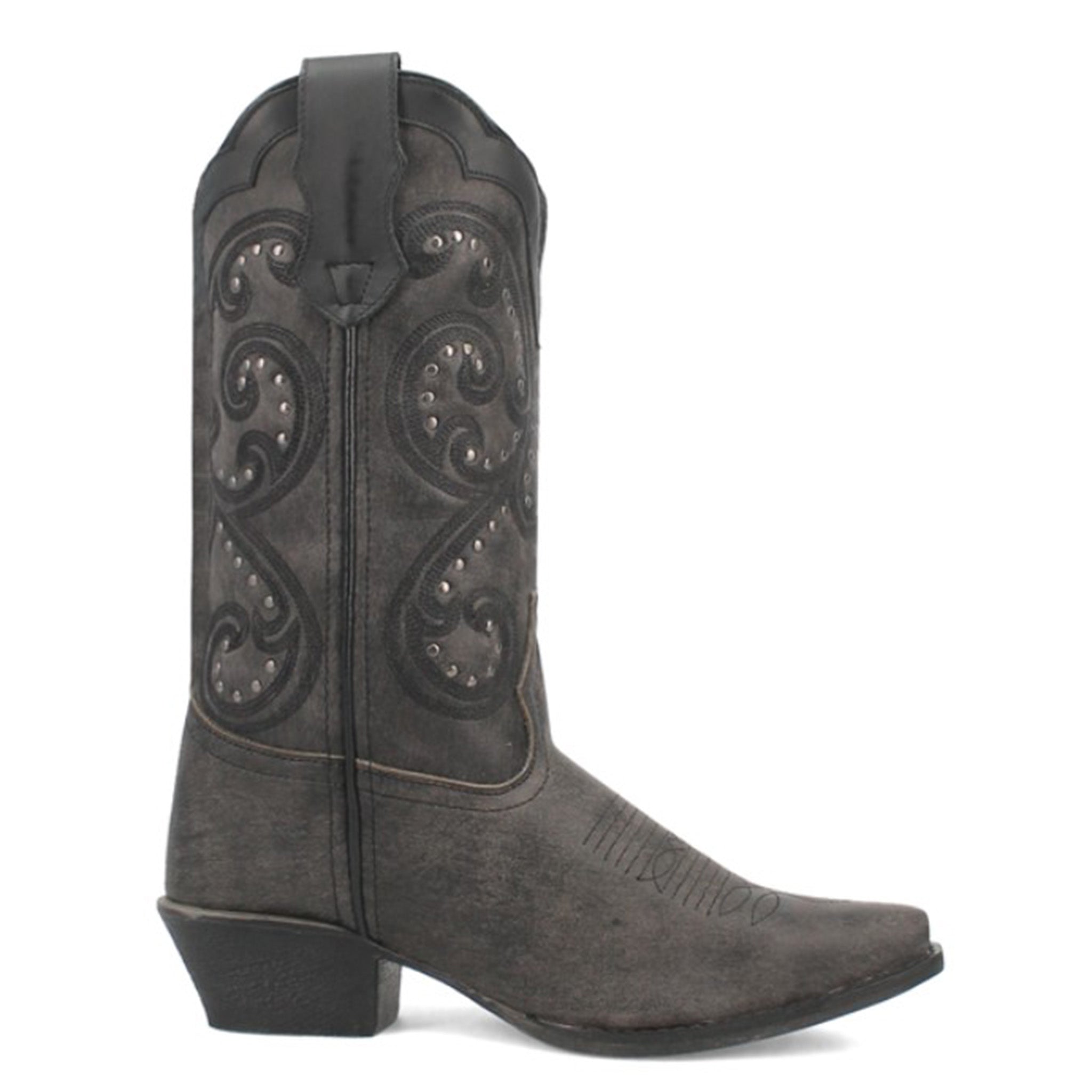 Dan Post Women's Grey Studded Scrolled Western Boots