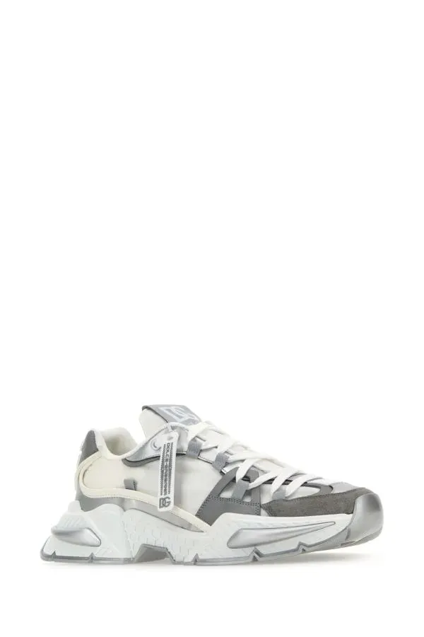 Dolce& Gabbana Two-tone leather and nylon Airmaster sneakers