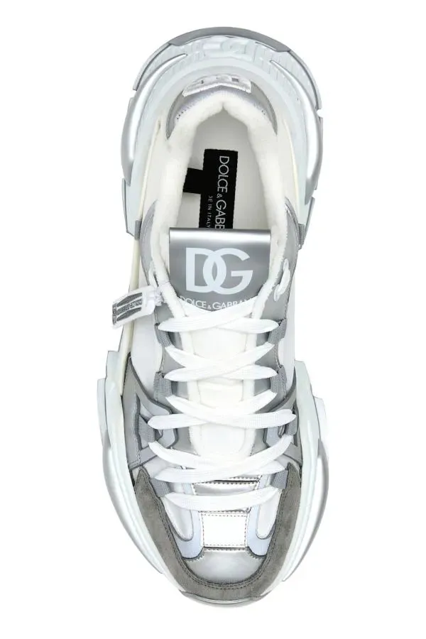 Dolce& Gabbana Two-tone leather and nylon Airmaster sneakers