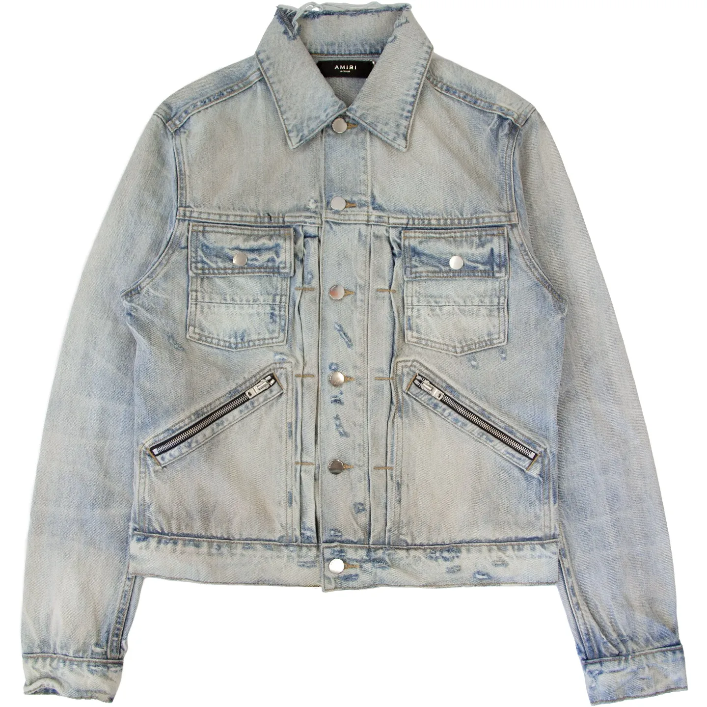 DOUBLE SLANT DENIM JACKET