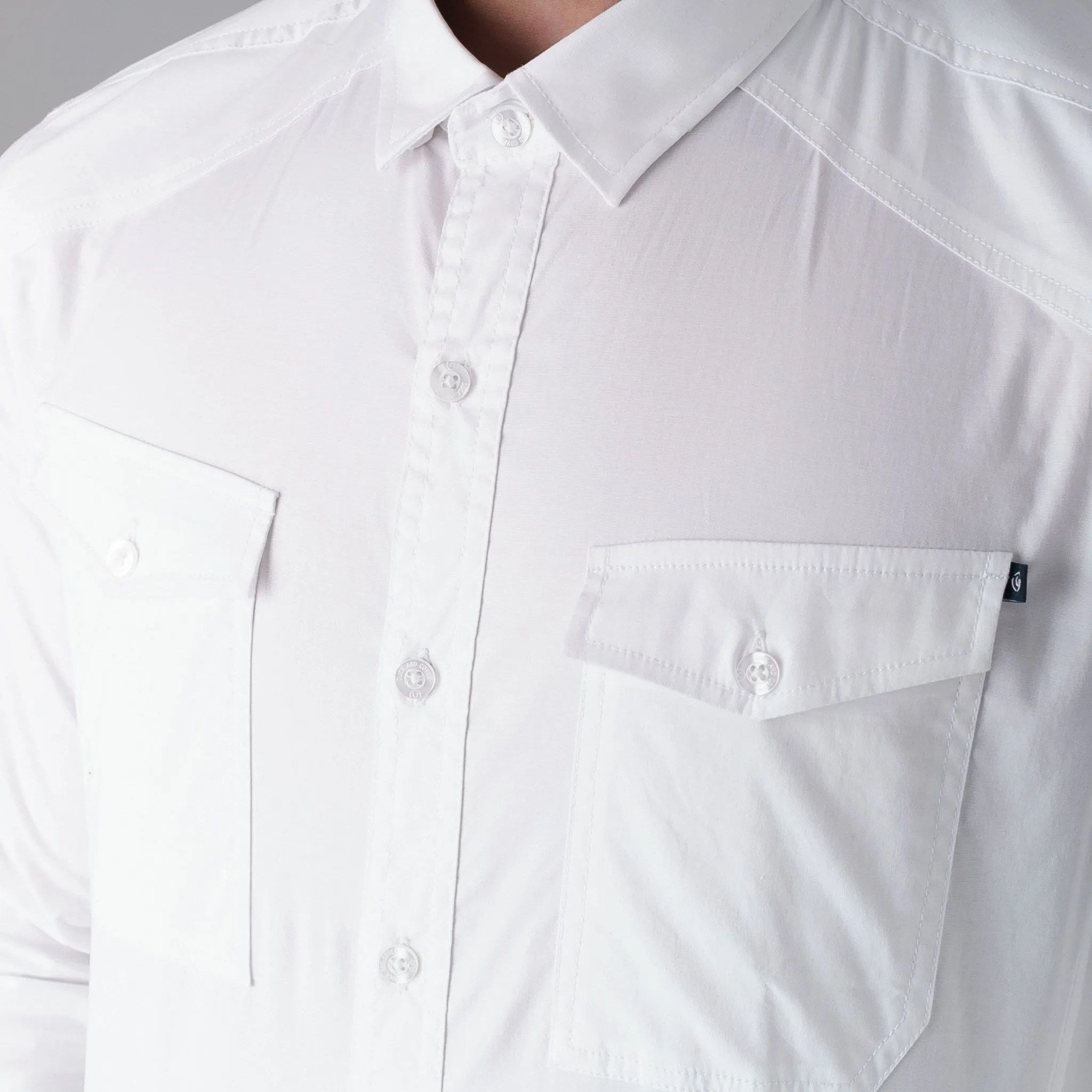 Duck and Cover Reynold Long Sleeve Shirt White