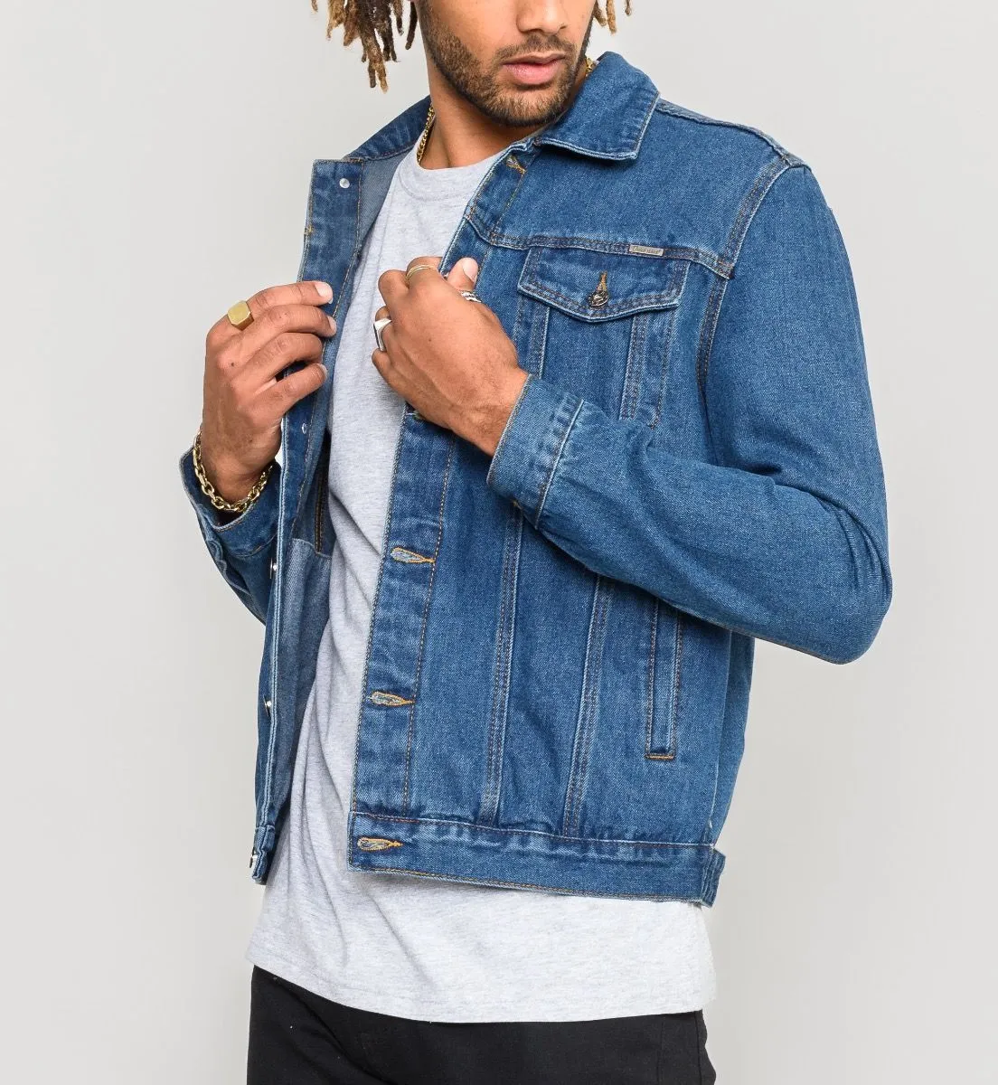 Duke Kingsize Big Western Denim Jacket Blue