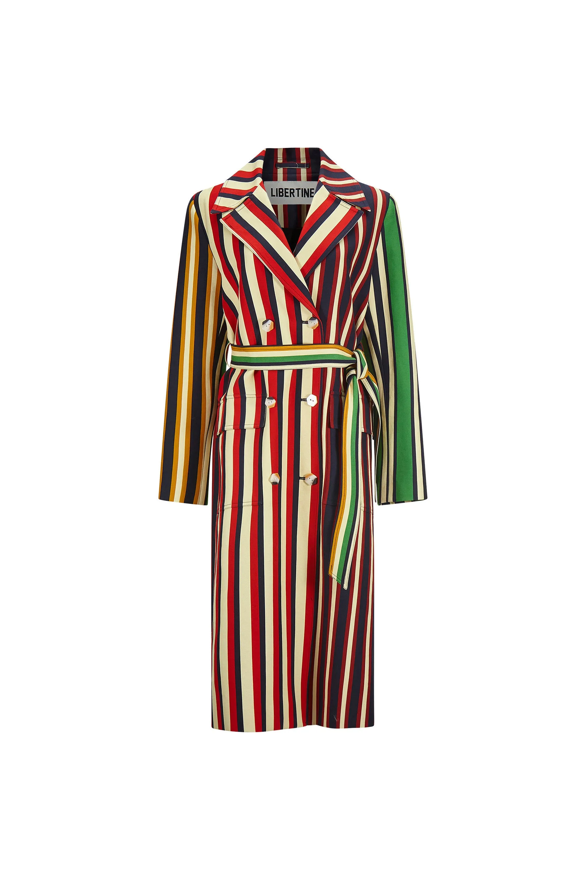 'ETON STRIPE' LONG TRENCH COAT