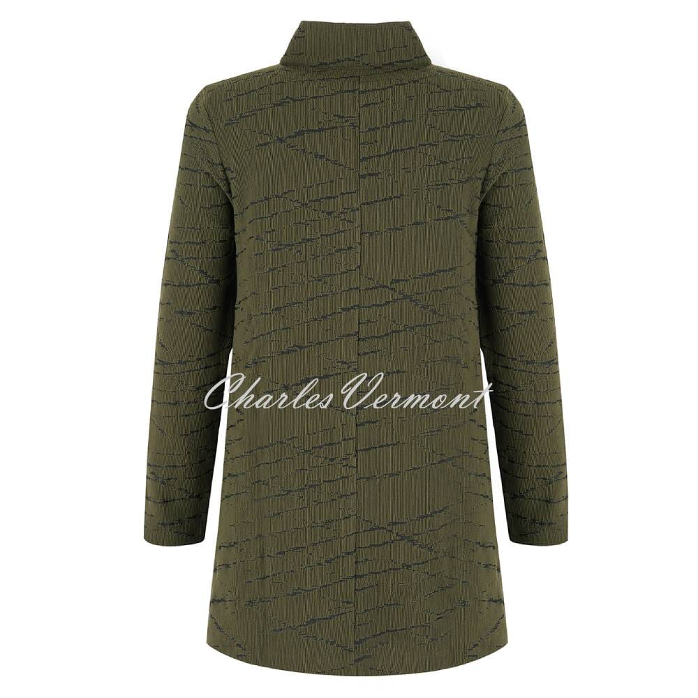 EverSassy Knit Longline Jacket - Style 12253 (Olive)