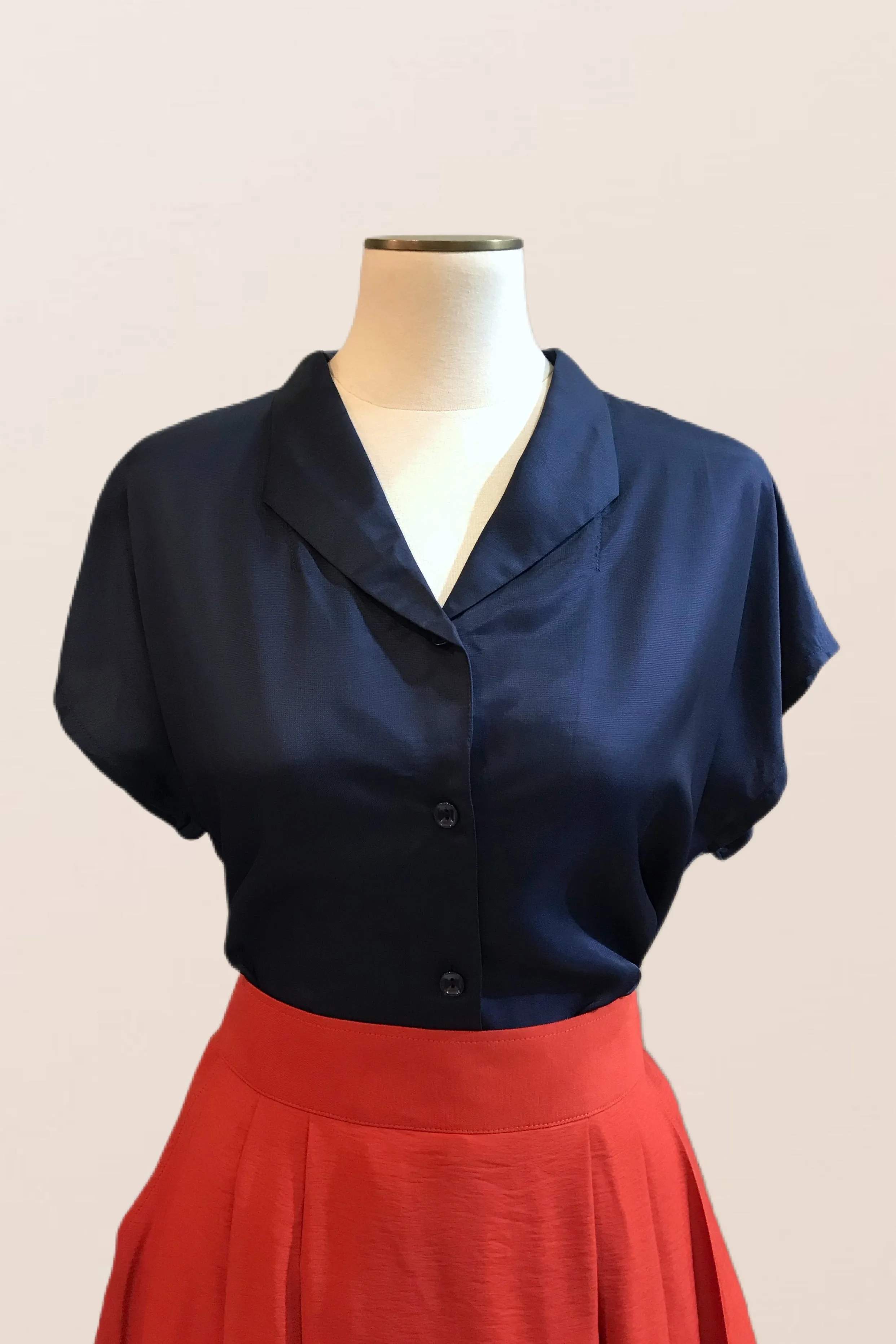 Fabulous Navy Blouse