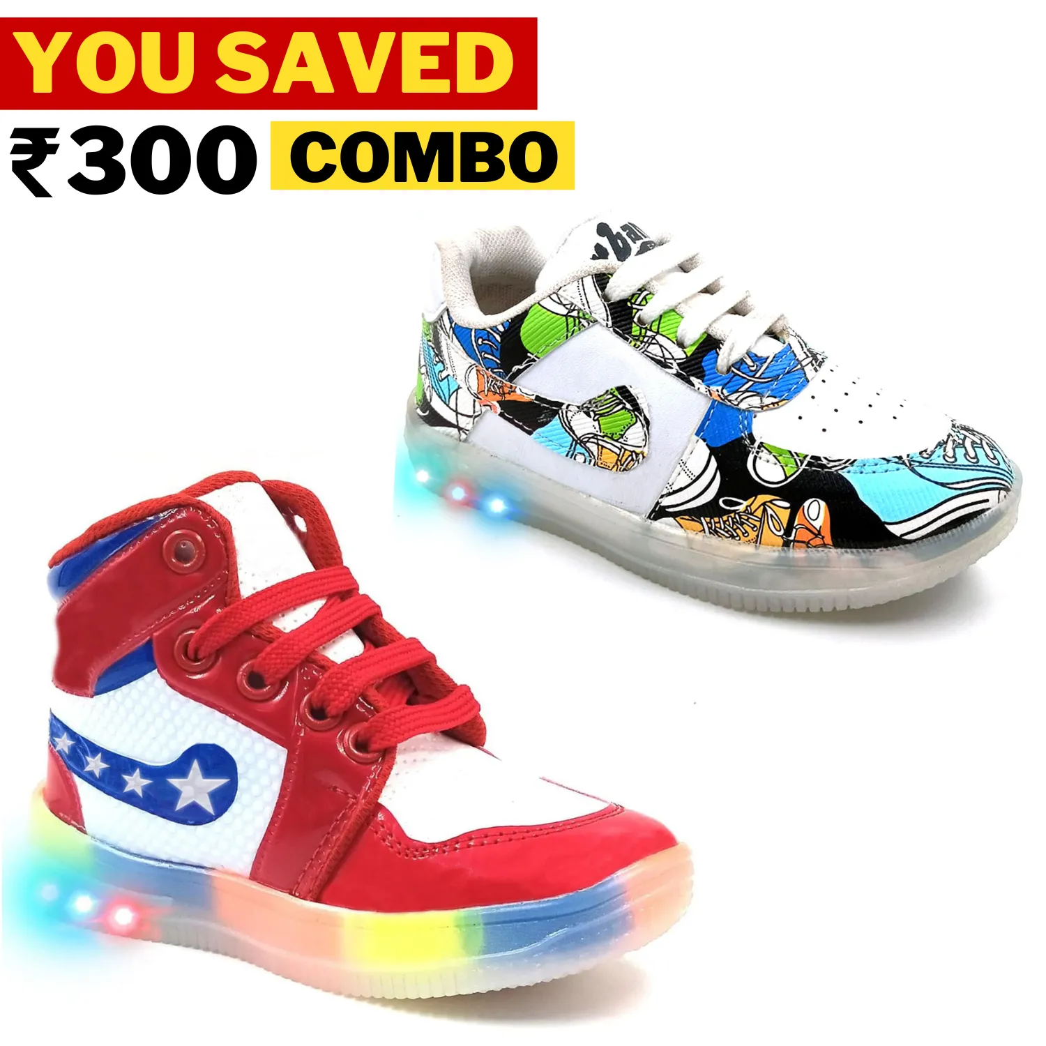 Fearless Sneakers Combo | LED Light-Up (Qnty 2)