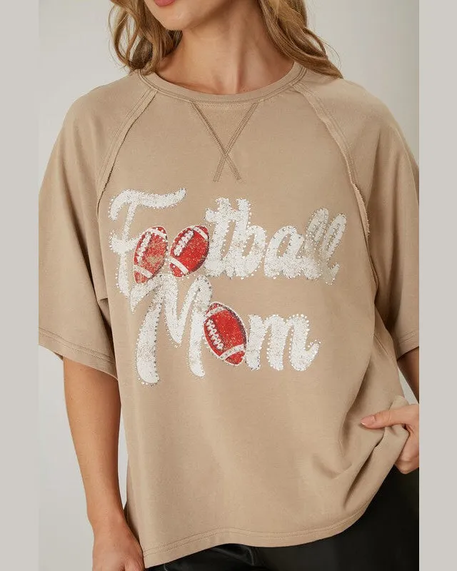 Football Mom Rhinestone Top