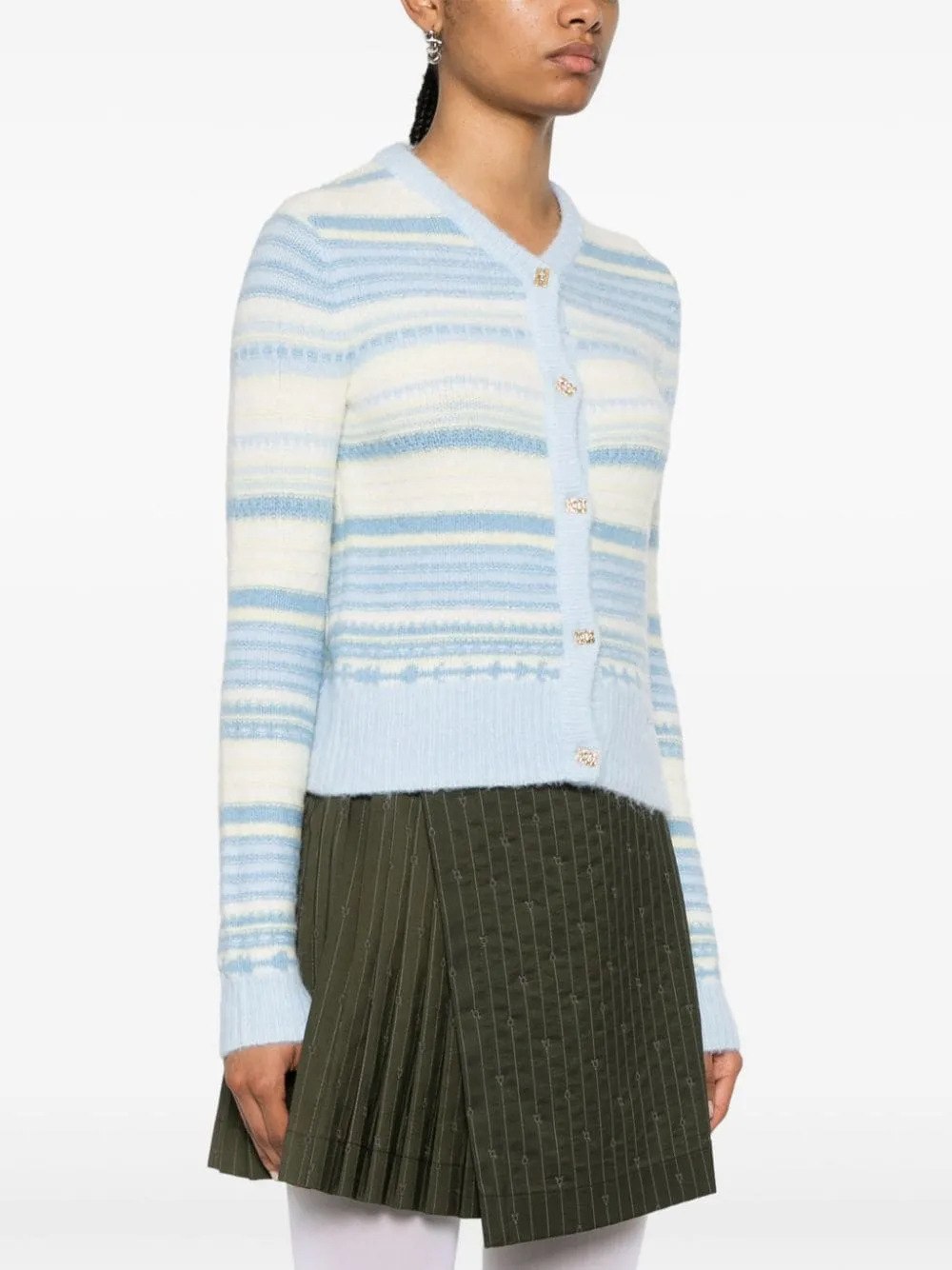 Ganni Sweaters Clear Blue