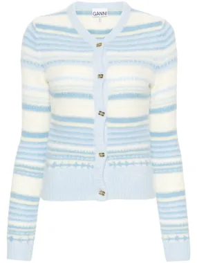 Ganni Sweaters Clear Blue