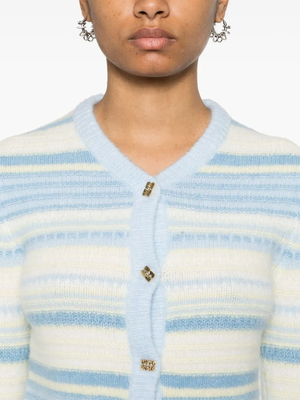 Ganni Sweaters Clear Blue