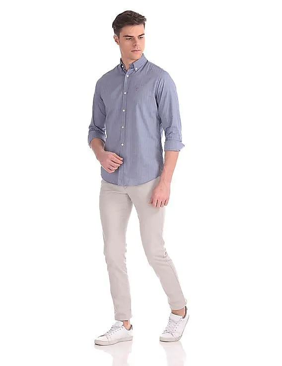 Gant Herringbone Solid Regular Button Down Shirt